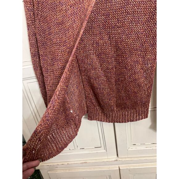 Theory size medium loose knit lightweight sweater crisscross back - Picture 4 of 4